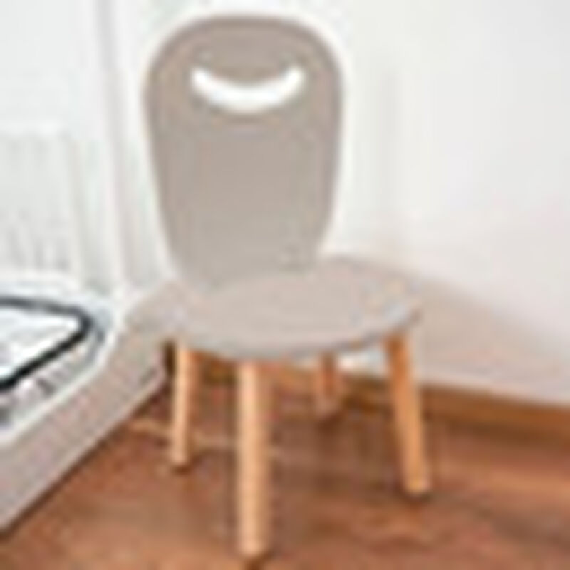 Silla Infantil Moderna de Madera Gris Clara image number null