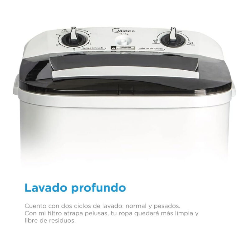 Lavadora Midea Una Tina Semiautom&aacute;tica 10 KG. image number null