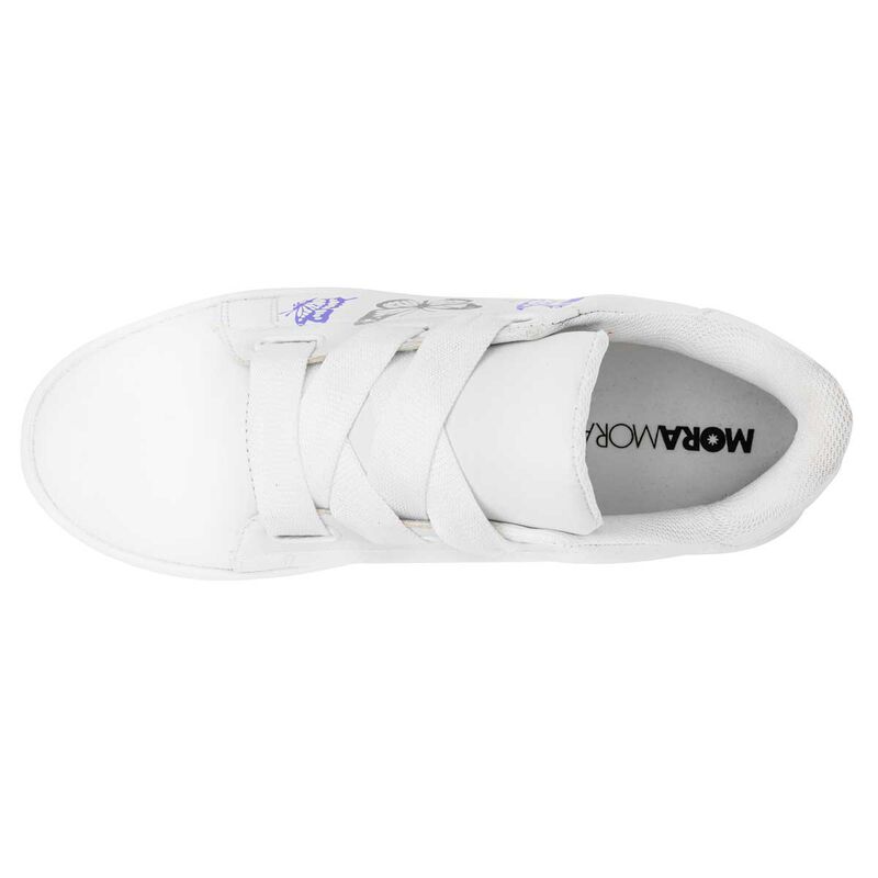 Moramora Tenis urbano para mujer blanco lila gr... image number null