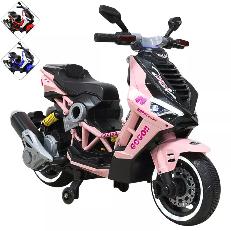 Motocicleta El&eacute;ctrica Montable Para Ni&ntilde;os Luces... image number null
