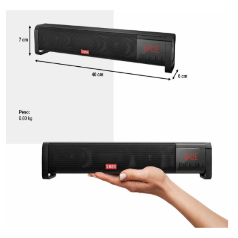 Bocina 2x2" 10 W RMS teatro en casa puertos USB... image number null