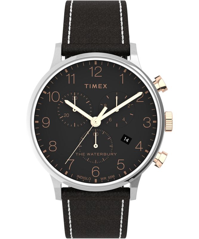 Reloj Timex Dress Tw2t71500, Correa De Piel Res... image number null