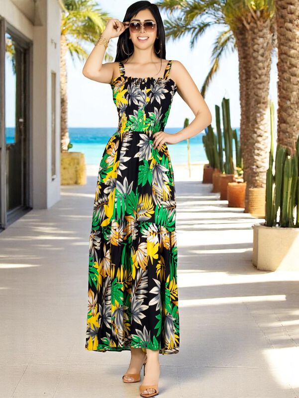 Vestido Maxi Casual Mujer VES-1016 Negro Largo ... image number null