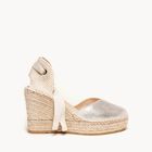 Alpargata de Cu&ntilde;a Alta Romero Metal Plata