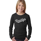 Camiseta De Manga Larga Word Art Para Ni&ntilde;a - Barrios de Brooklyn - Negro