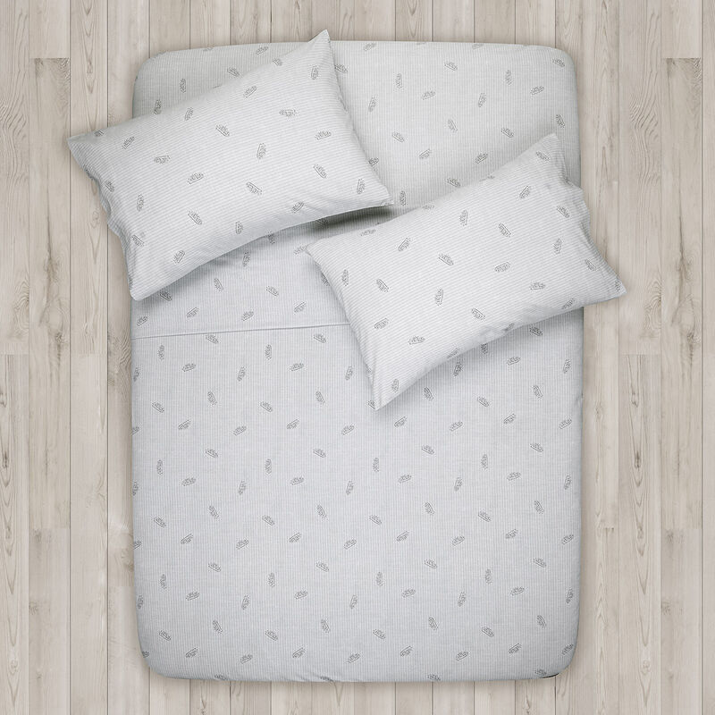 S&aacute;bana Matrimonial Joe Blanco/Gris Kaltex image number null