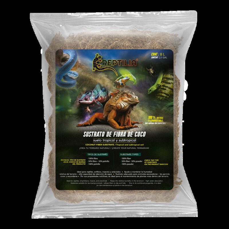 Reptilia Sustrato De Coco 100% Polvillo, 100% N... image number null