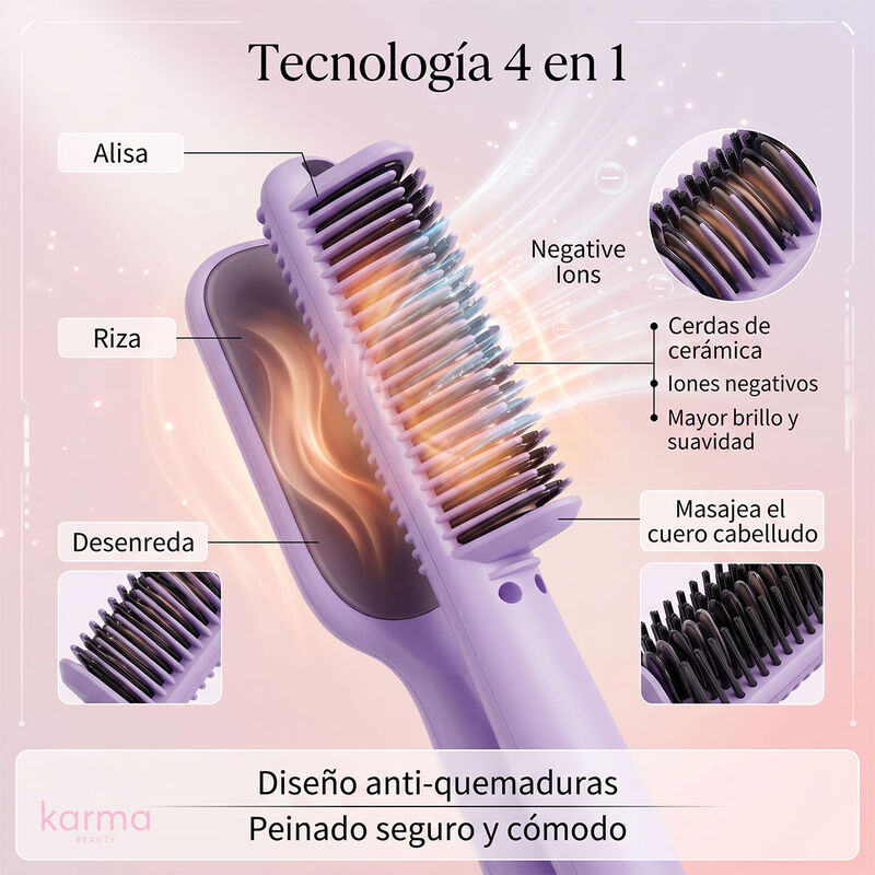 Mini Cepillo Alisador Karma Beauty Serenity image number null