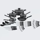 Batería de Cocina Tramontina 20399/079 + Cuchil... Batería de Cocina Tramontina 20399/079 + Cuchillos + Ollas de Chef 38 Piezas  Negro