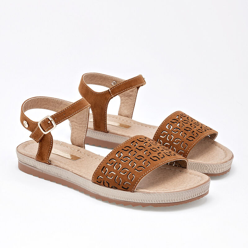 Moramora Sandalia para mujer camel image number null