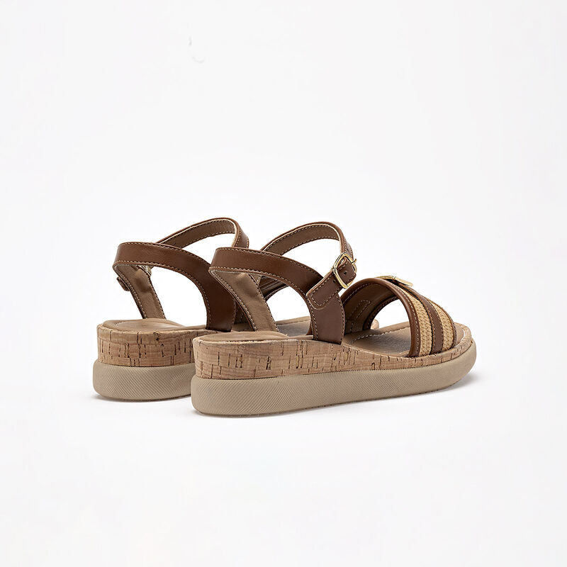 Green Love sandalia plataforma para mujer camel... image number null