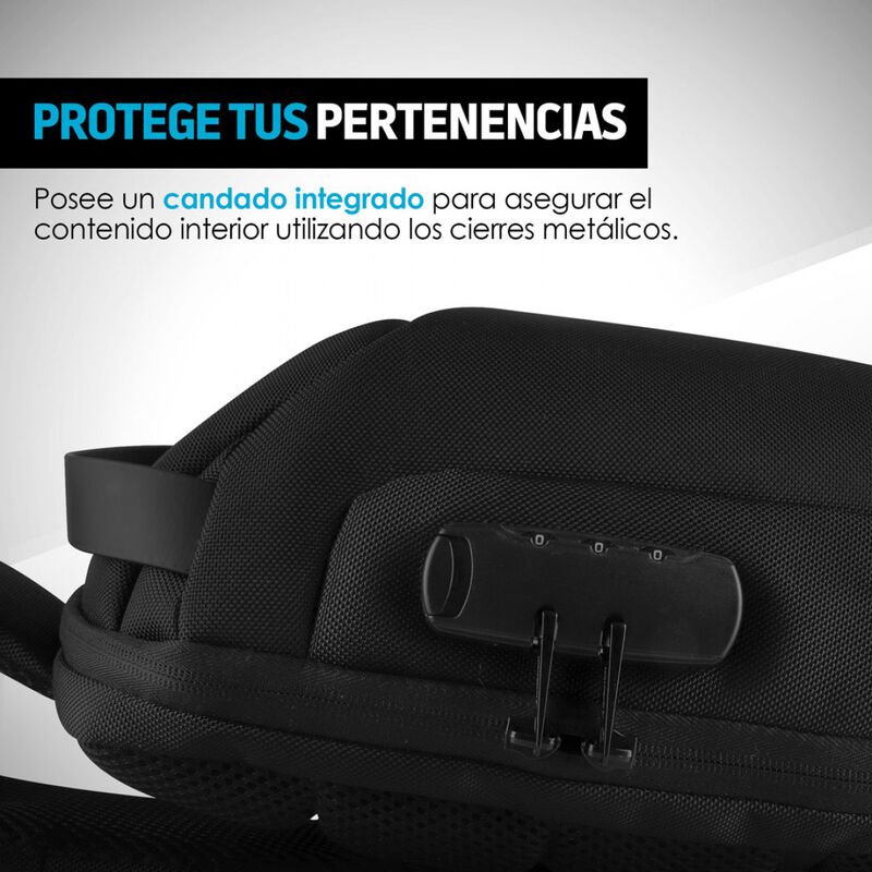 Mochila Antirrobo Mini Con Candado Y Puerto Usb image number null