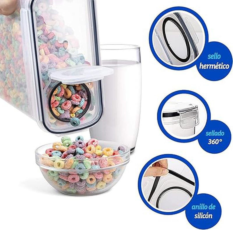 Juego de 4 Recipientes Herm&eacute;ticos Bluelander image number null