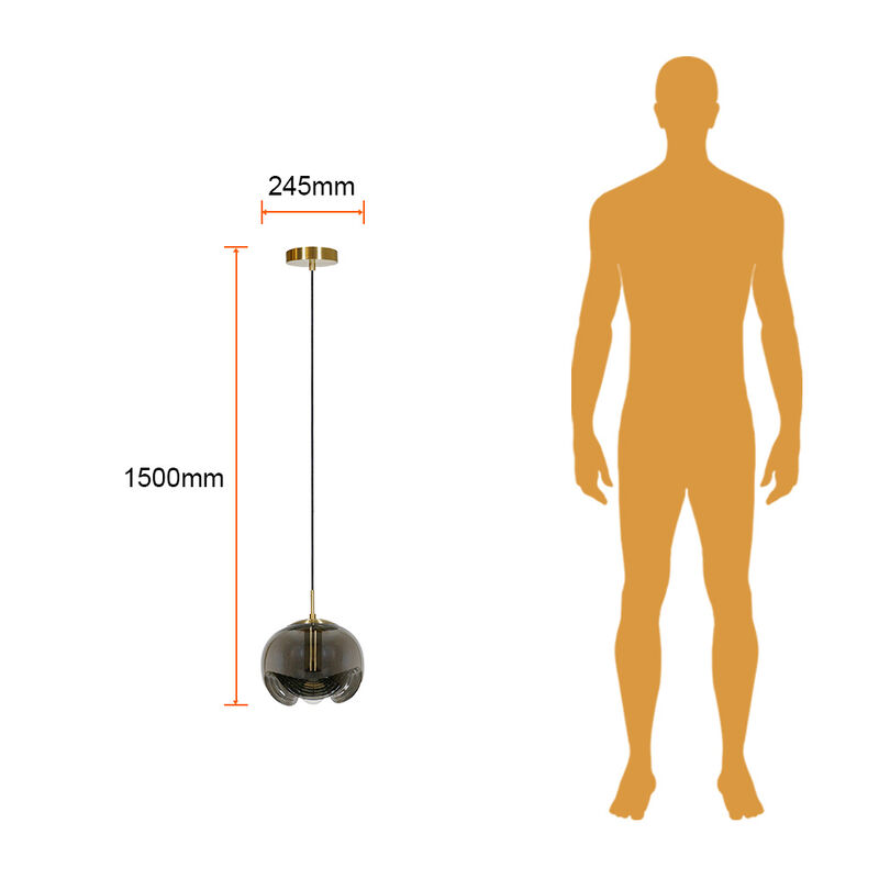 L&aacute;mpara Colgante de Cristal 1.50 m de Altura, P... image number null