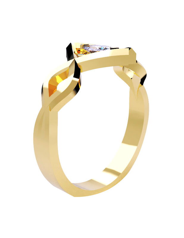 Anillo de Compromiso de 14K con Diamante de Lab... image number null