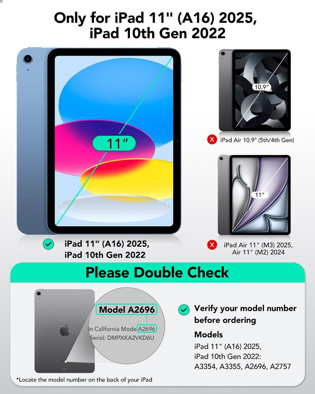 Funda Esr Para Ipad A16 De 11.&ordf; Y 10.&ordf; Generaci... image number null