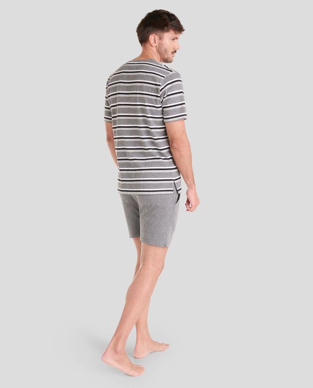 Pijama de Rayas Grises Gris image number null