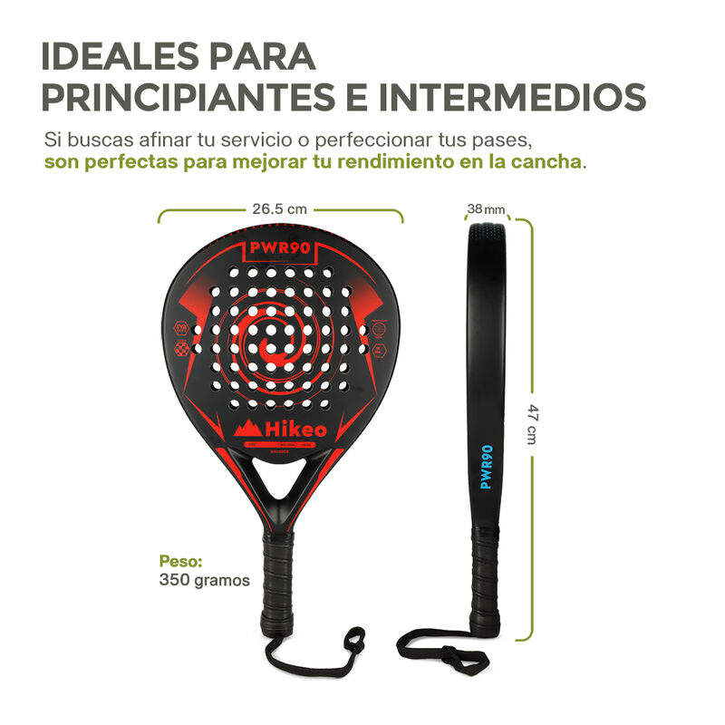 Palas de P&aacute;del con Fundas Pelotas y Grips Set d... image number null