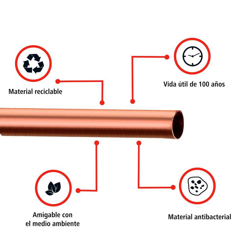 Tubo De Cobre Tipo &rdquo;n&rdquo; Tramo De 3.05 M 3/4&rdquo;, 10... image number null