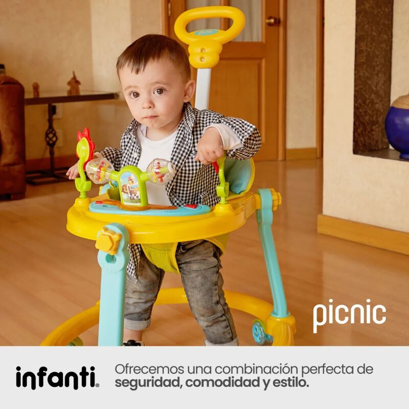 Andadera Picnic 3 En 1  Interactiva Gris image number null