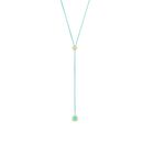 COLLAR OCEAN XL CON CADENA Y CHARM TURQUESA