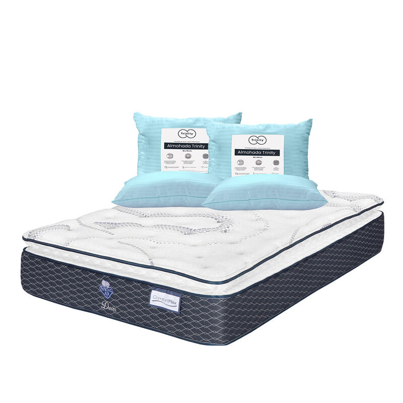 Colch&oacute;n Queen Size Dover +Almohada 2 Trinity image number null