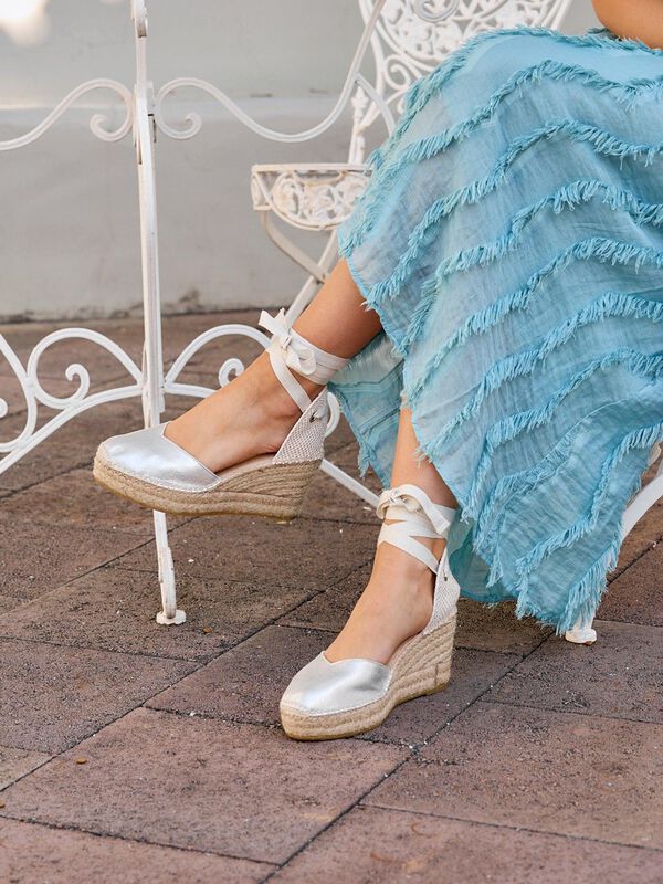 Alpargata Romero Cu&ntilde;a Media Plataforma Ante Met... image number null