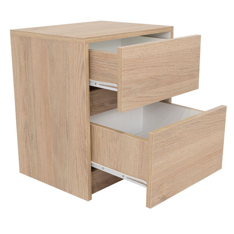 Bur&oacute; Ozzan Beige y Blanco Con Dos Cajones Virtu... image number null