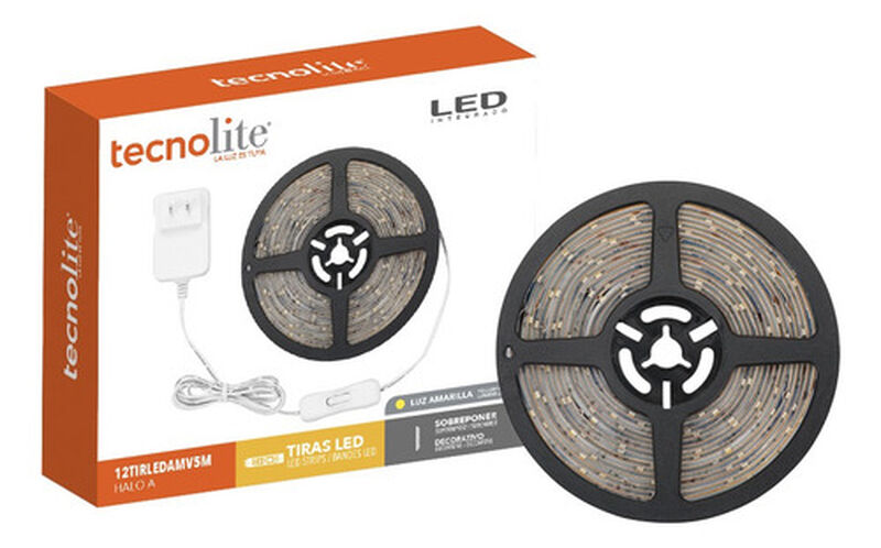 Tira Led 5 Metros De Longitud 12 W, Luz Amarill... image number null