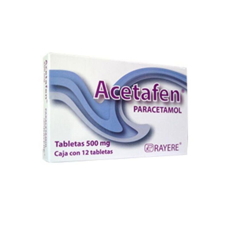 Acetafen 12 Tabs 500 Mg 500mg caja con 12 table... image number null