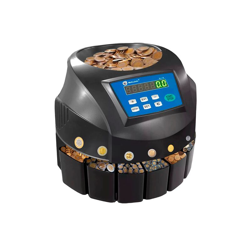 Contadora de Monedas Mexicanas Port&aacute;til Negro B... image number null