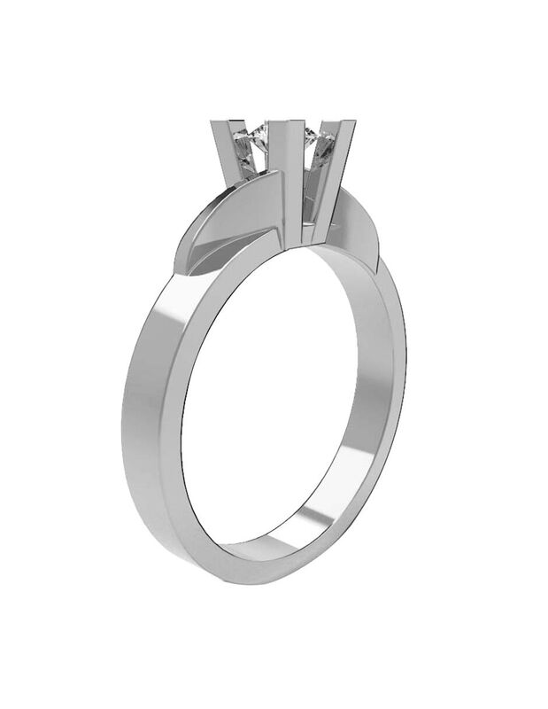 Anillo de Compromiso de 14K con Diamante de Lab... image number null