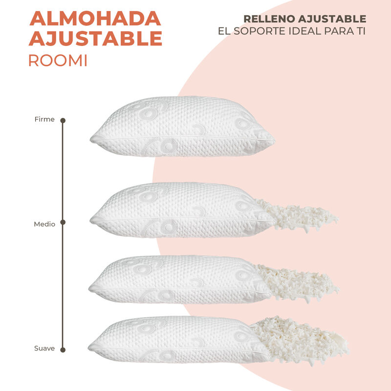 Almohadas Ajustables de Memory Foam Roomi Pack ... image number null