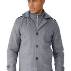 Abrigo Caballero Simulación Doble Cuello Invierno Gris Jaspe Roosevelt