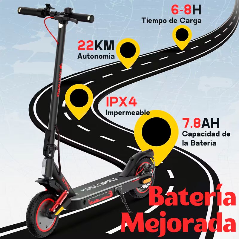 Scooter El&eacute;ctrico Honey Whale S2-Max Negro image number null