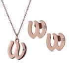 Set Joyería Mujer, Aretes Collar Inicial Letras... Set Joyería Mujer, Aretes Collar Inicial Letras Luckyly