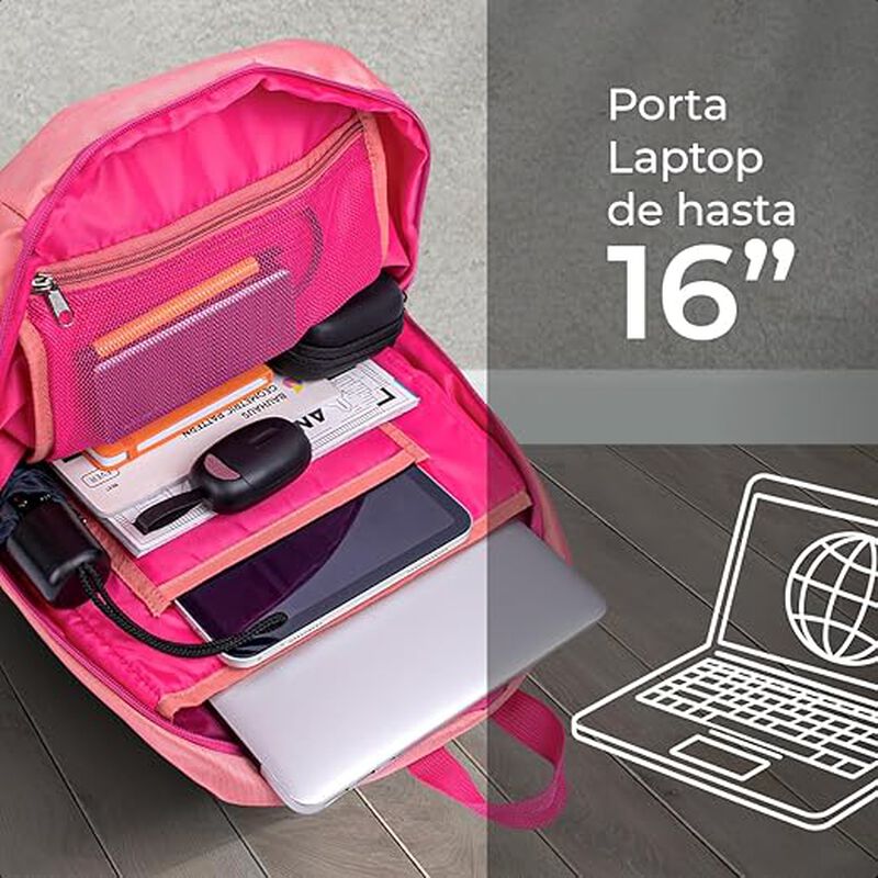 TechZone Rainbow Mochila para laptop de 16 Pulg... image number null