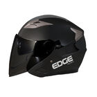 Casco Para Moto Edge Jaguar S&oacute;lido Negro Certificado Dot