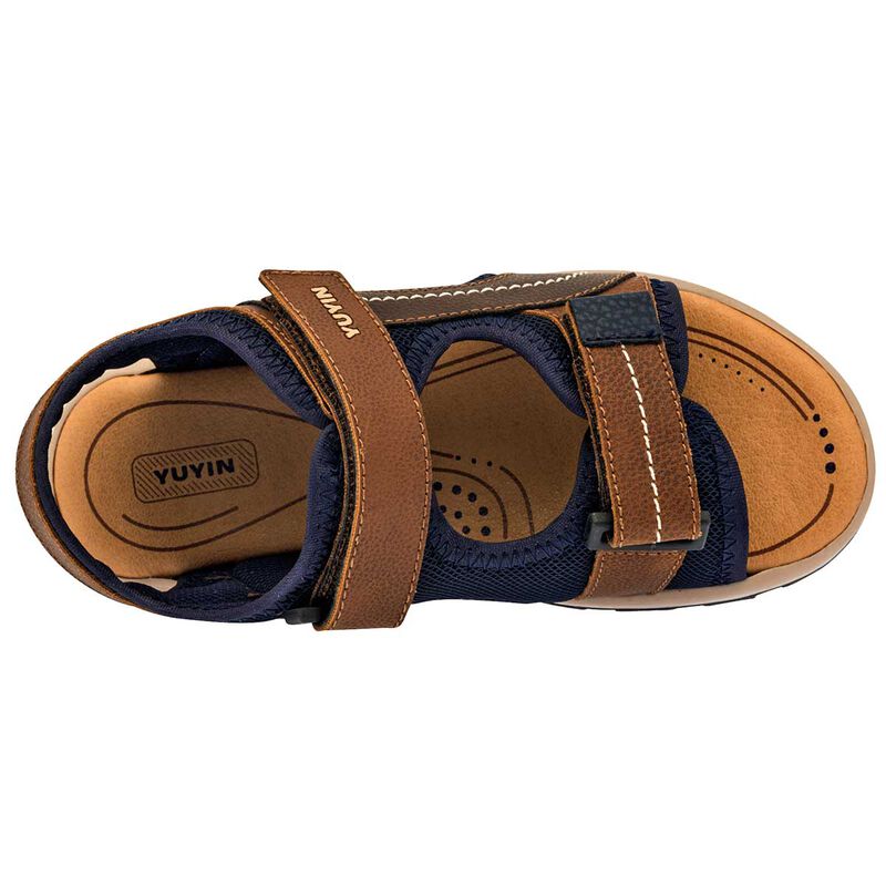 Yuyin Sandalia para joven caf&eacute;, marino image number null