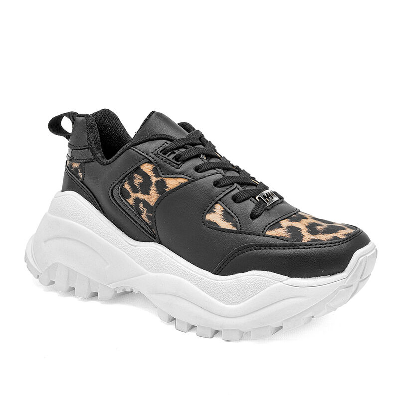 Moramora Tenis urbano para mujer negro beige image number null