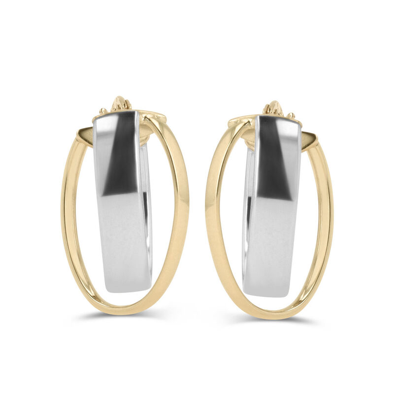 Arracadas Bicolor Oro 10k 16x11mm | Bizzarro image number null