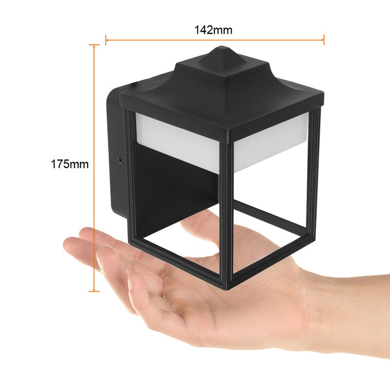 Lampara Muro Led Exterior Negro 9w Luz Suave C&aacute;... image number null