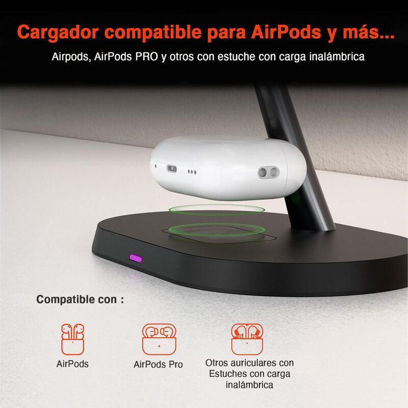 Base De Carga Hypergear Inalambrica Qi 3en1 Par... image number null