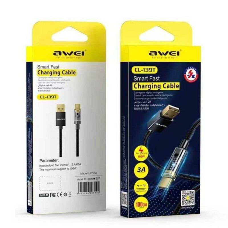 Awei Cl-139t Cable De Carga Rapida (100w) image number null