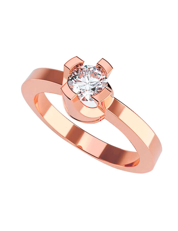 Anillo de Compromiso de 14K con Diamante de Lab... image number null