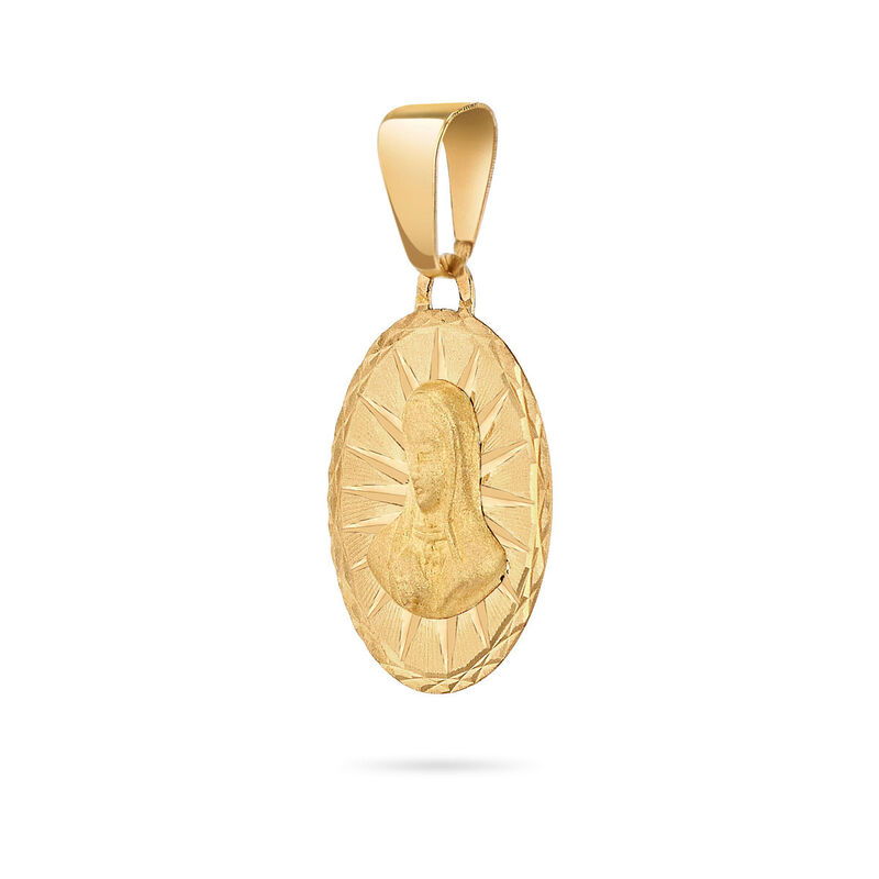 Medalla Ovalada Oro Amarillo 14K Virgen Busto 1... image number null