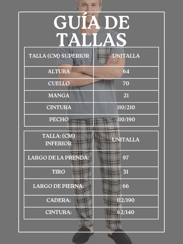 Conjunto 2 Piezas Pijama Malabis Pij-0104 Gris ... image number null