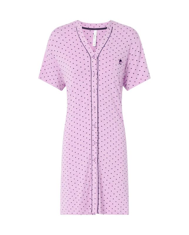 Camis&oacute;n Corto de Mujer con Corazones Rosa image number null