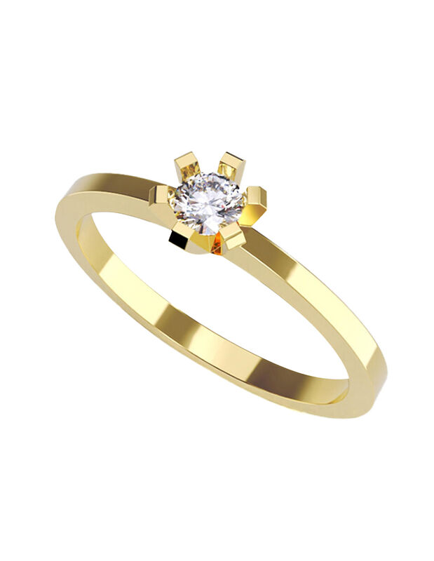Anillo de Compromiso de 14K con Diamante de Lab... image number null