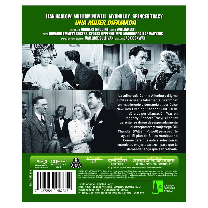 Una Mujer Difamada [blu-ray] (1936) Libeled Lad... image number null